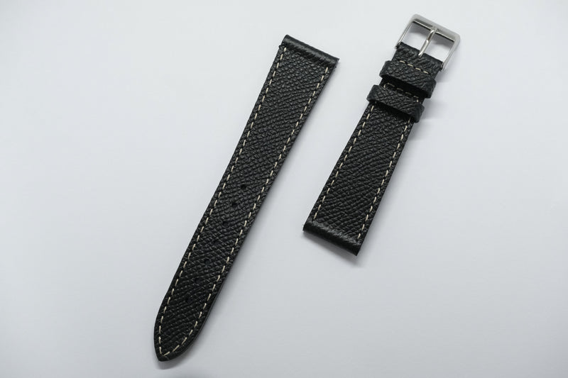 Black - grained calf leather - white stitch Perpetual Watch Lover 