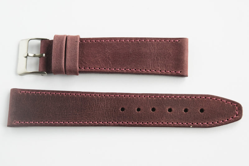 Calf leather - stitched - Wine Red Perpetual Watch Lover 