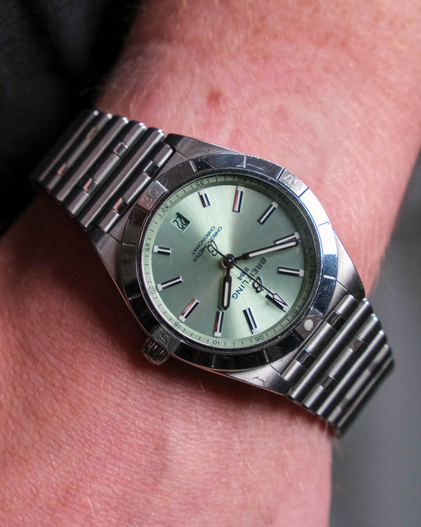 フランクリンミント Breitling chronomat A10380 mint green full set – Perpetual Watch