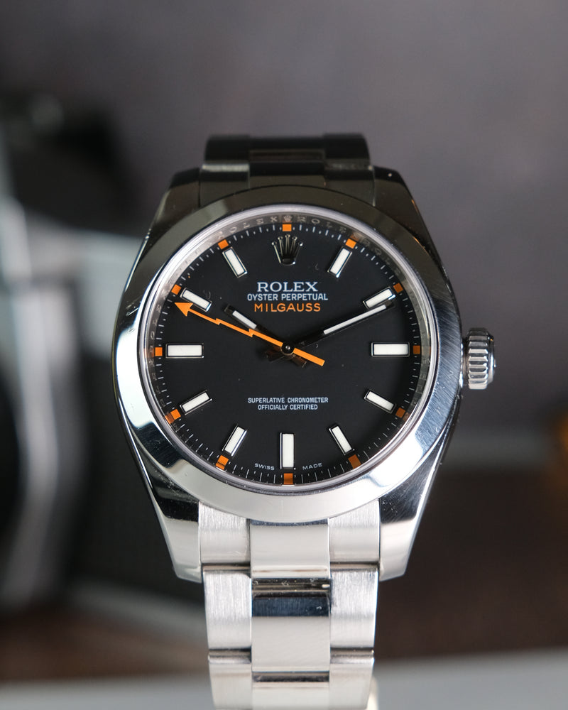 Rolex Milgaus 116400GV black dial from 2008 FULLSET