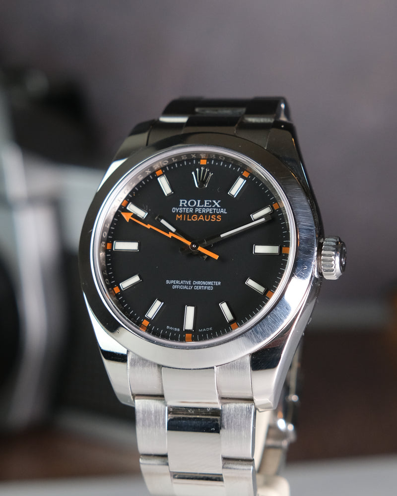 Rolex Milgaus 116400GV black dial from 2008 FULLSET