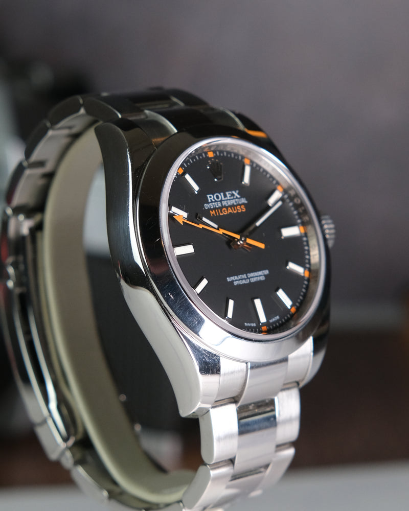 Rolex Milgaus 116400GV black dial from 2008 FULLSET