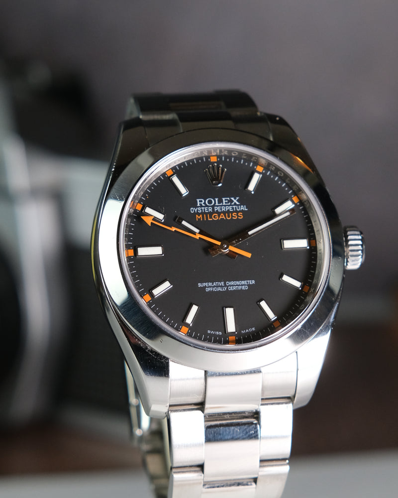 Rolex Milgaus 116400GV black dial from 2008 FULLSET