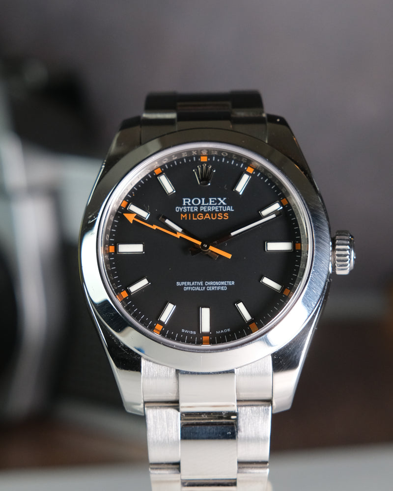 Rolex Milgaus 116400GV black dial from 2008 FULLSET