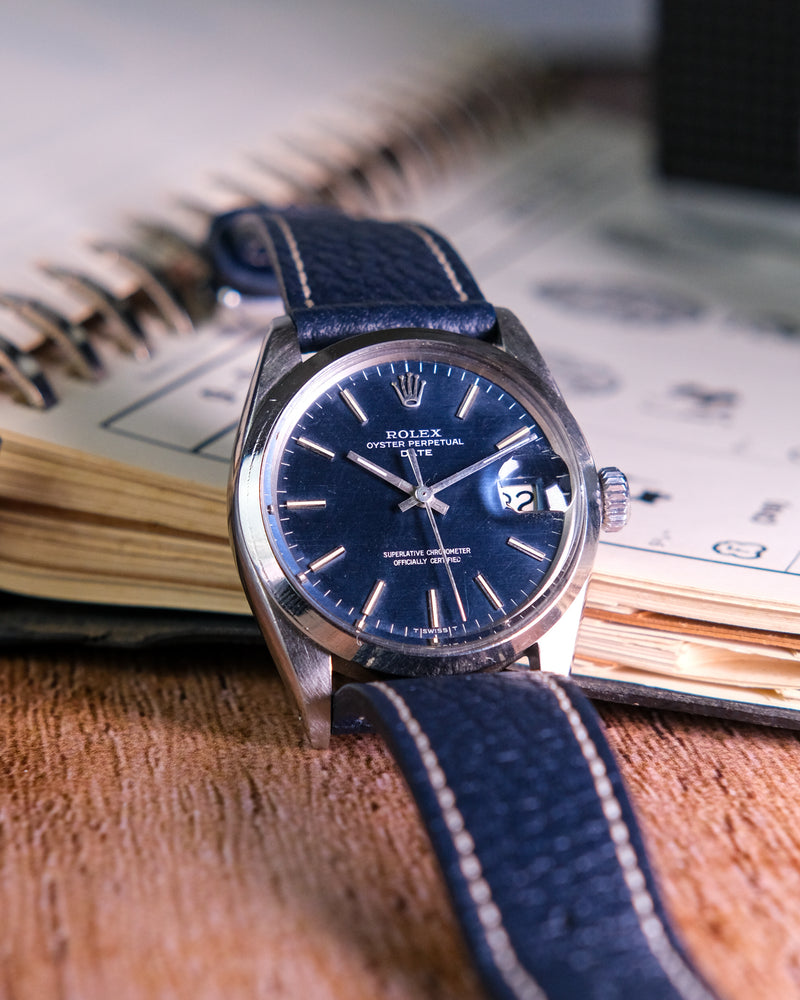 Rolex Date reference 1500 Shantung Blue 1967