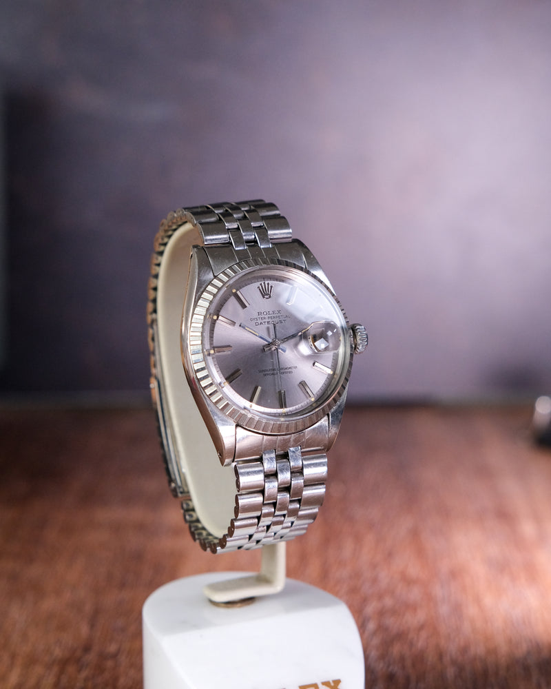 Rolex oyster perpetual datejust 1603 LAVANDER dial with rolex box