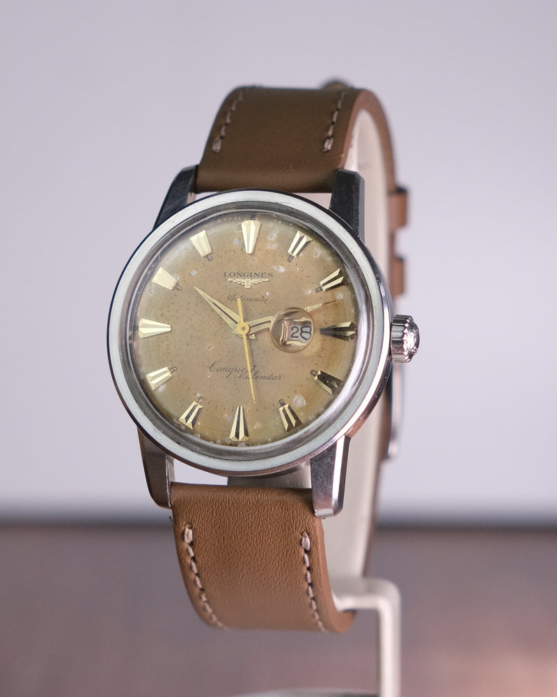 Longines Conquest Admiral Calendar ref 9004 Pumpkin Patina from 1957