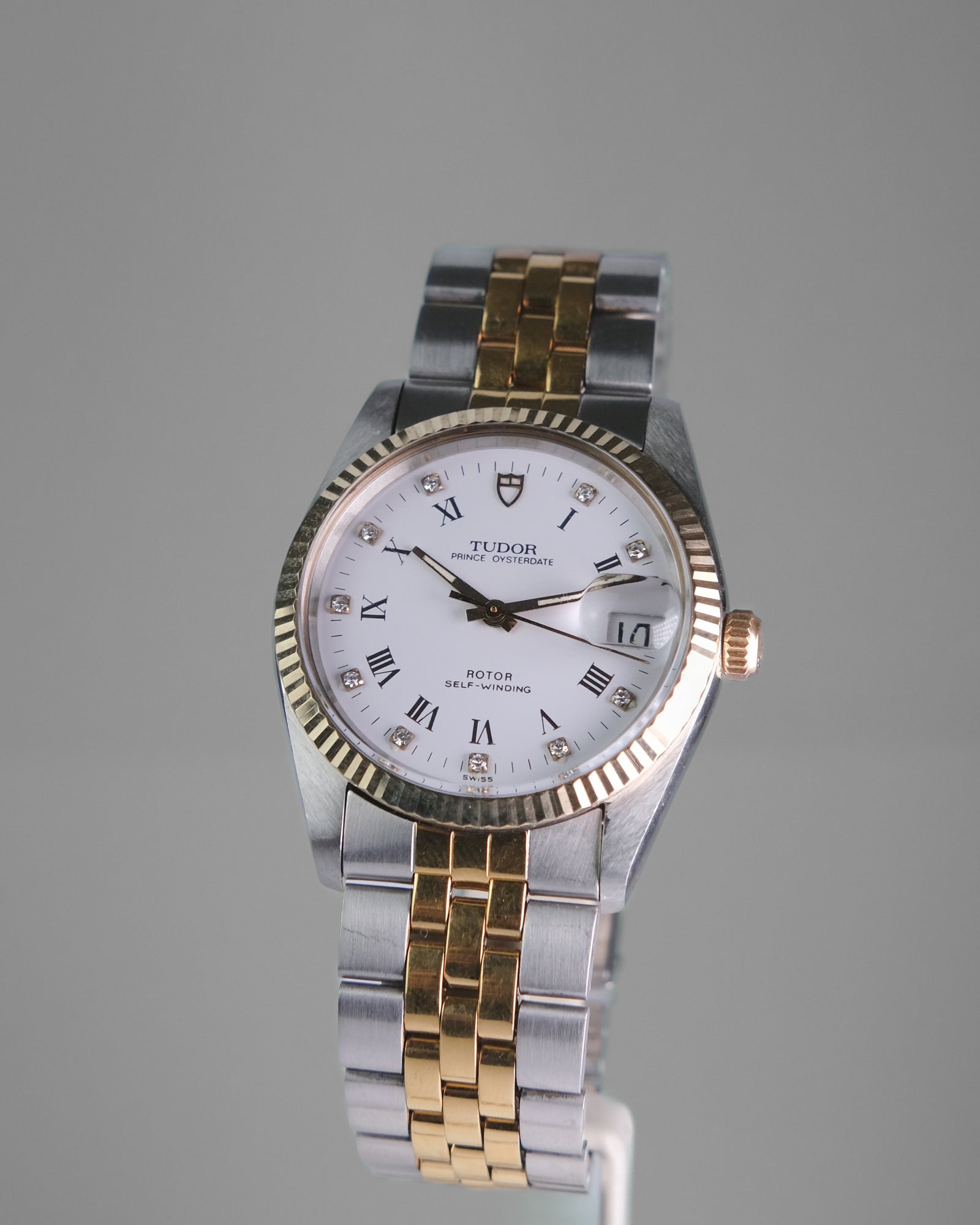 Tudor prince Oysterdate 2 tone Diamond Set Dial – Perpetual Watch 