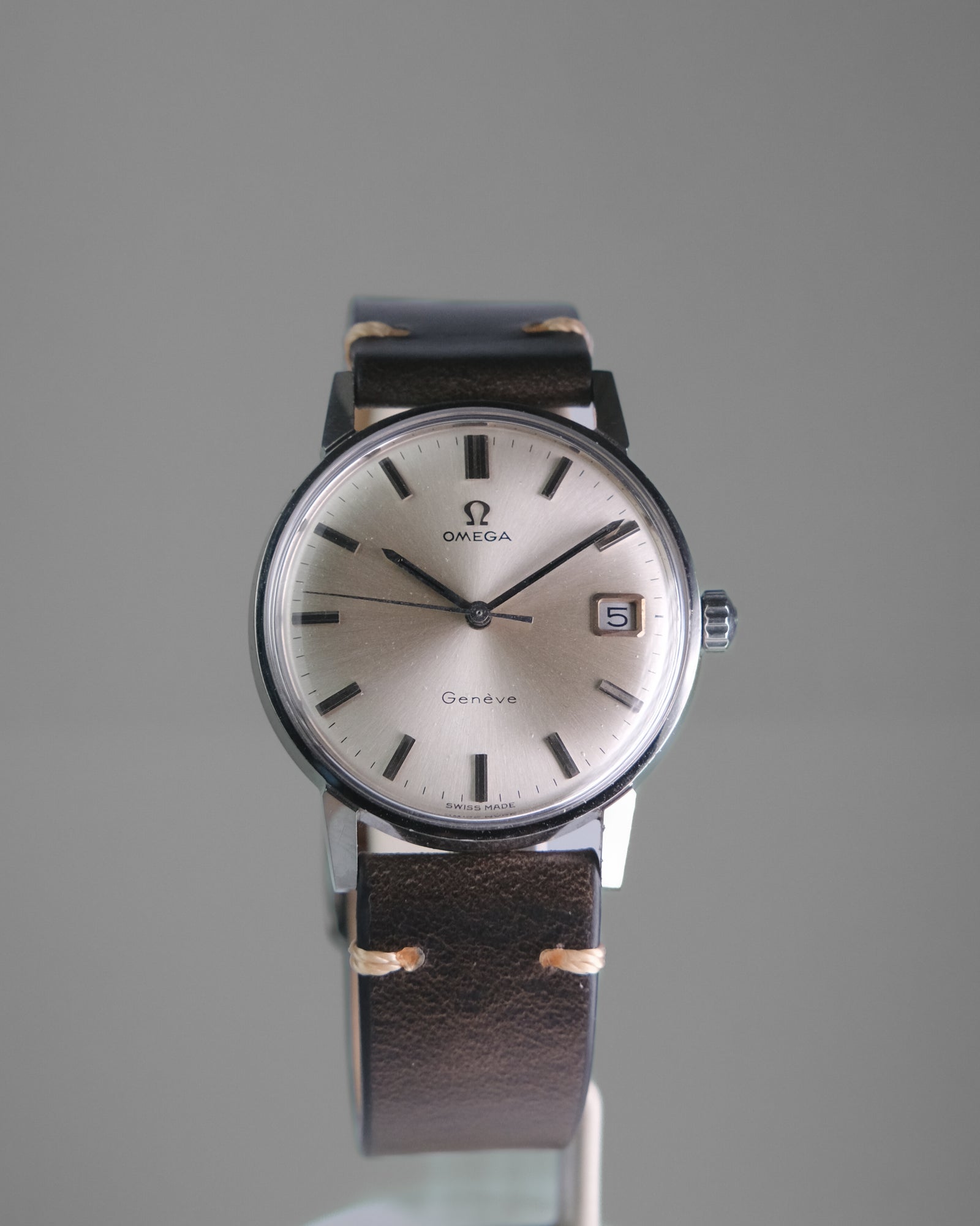 OMEGA Geneve 手巻き時計 OMEGA】1971年製 ジュネーブ ダイナミック レディース ネイビー