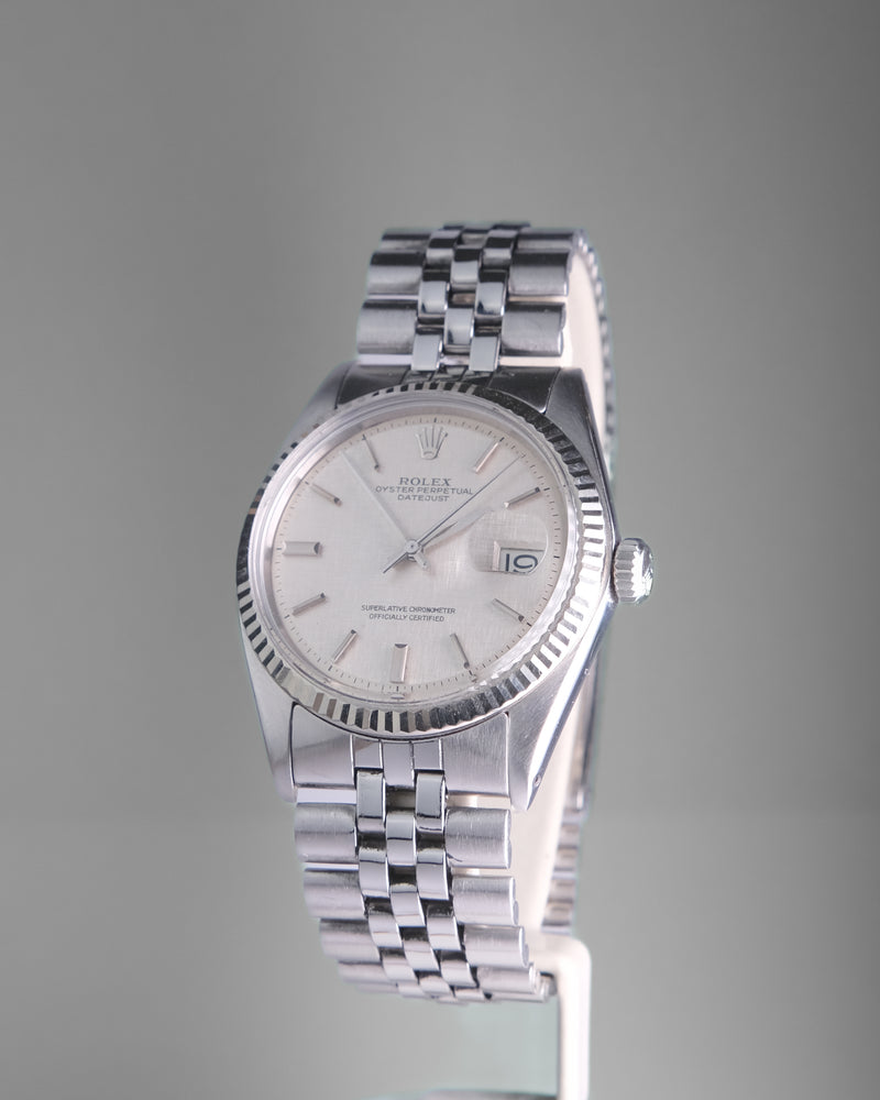 Rolex 1601 Datejust from 1973 NON lume LINNEN dial