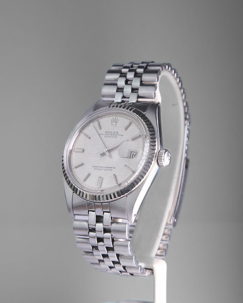 Rolex 1601 Datejust from 1973 NON lume LINNEN dial