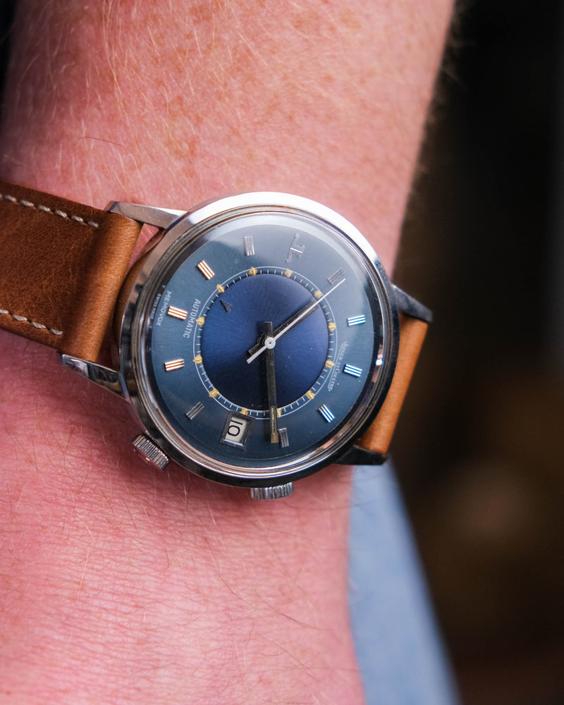 JLC MEMOVOX 875E Blue alarm watch WITH box