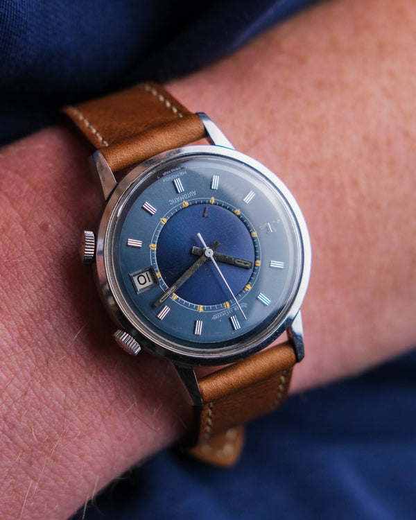 JLC MEMOVOX 875E Blue alarm watch WITH box