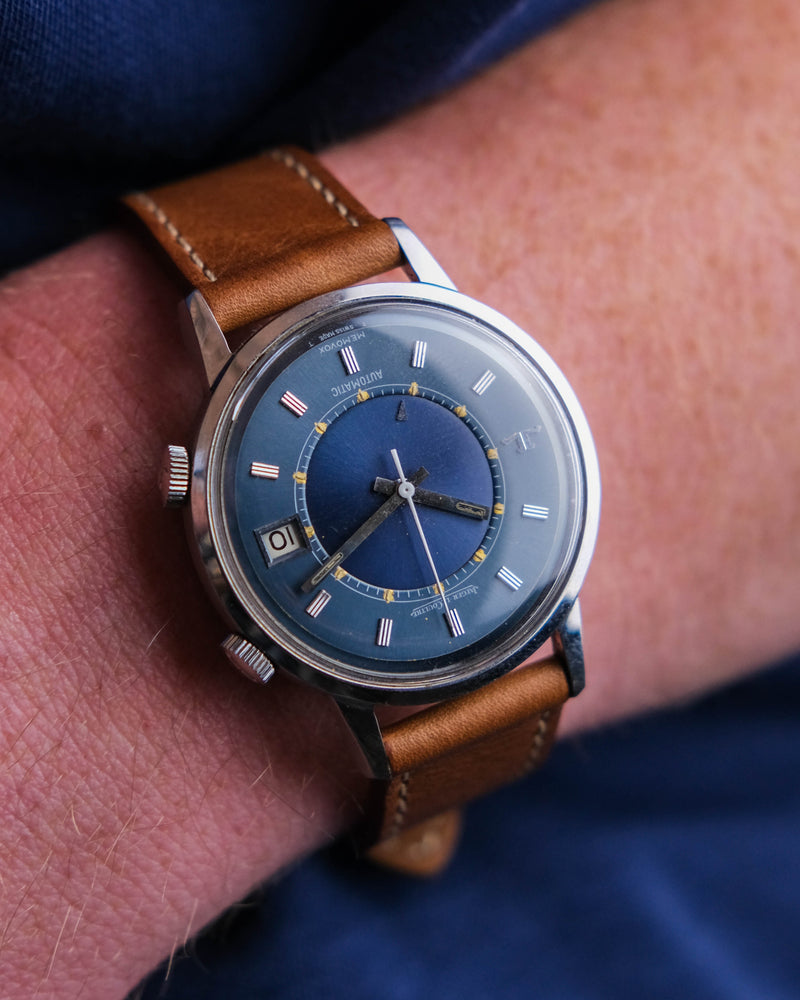 JLC MEMOVOX 875E Blue alarm watch WITH box