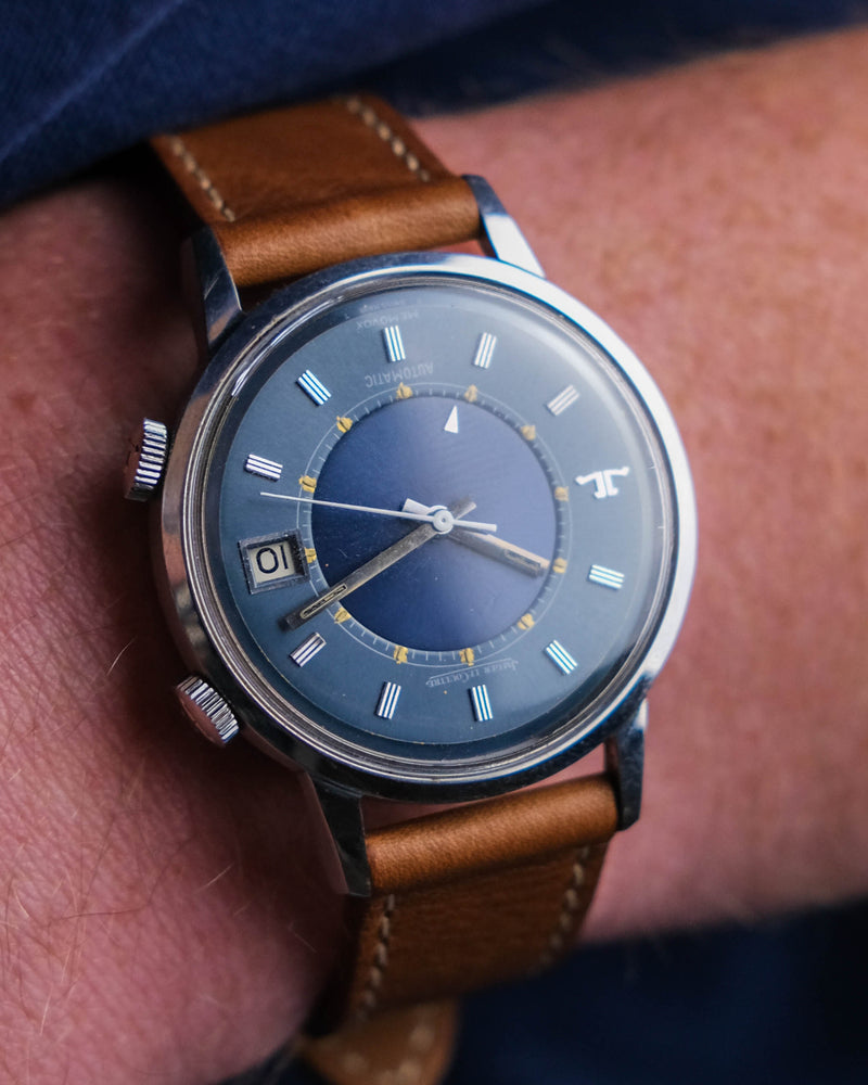 JLC MEMOVOX 875E Blue alarm watch WITH box