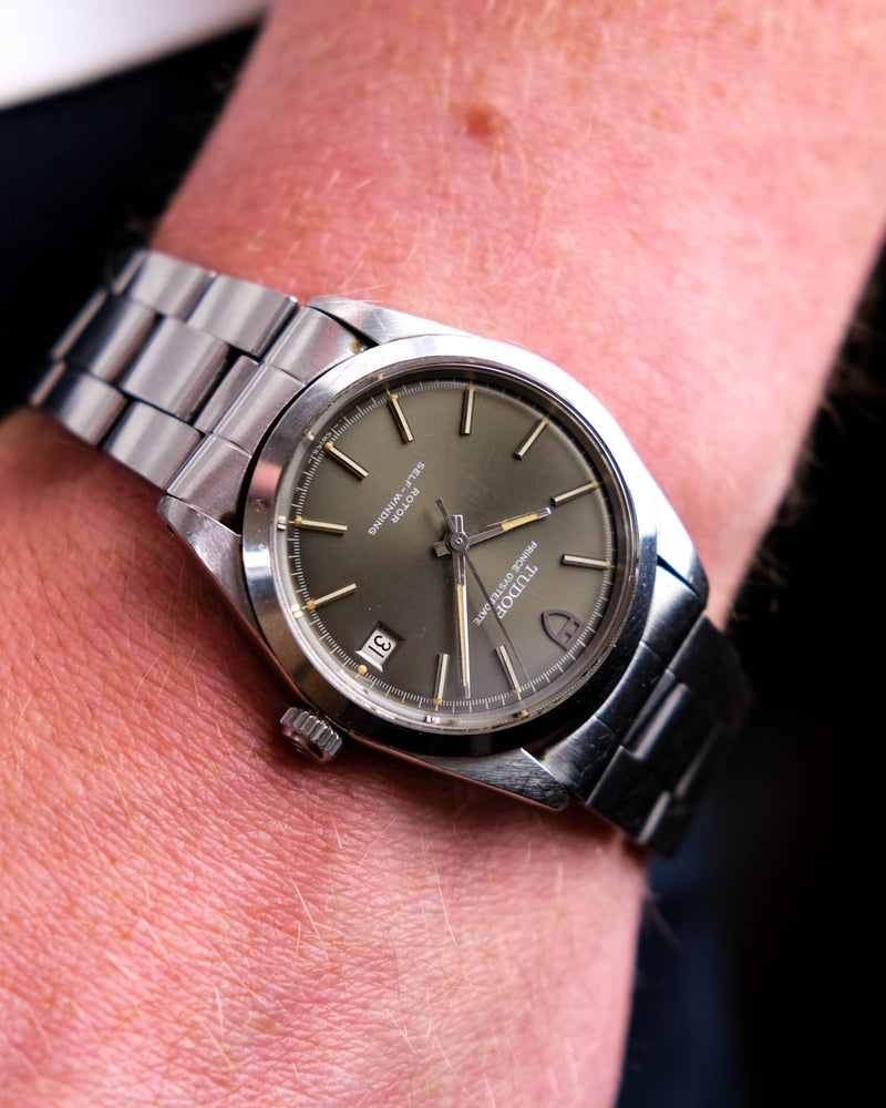 Tudor 7909 oyster prince from 1977 on folded oyster TAUPE dial
