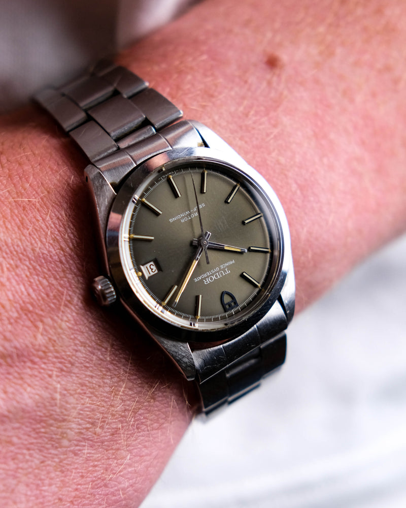 Tudor 7909 oyster prince from 1977 on folded oyster TAUPE dial