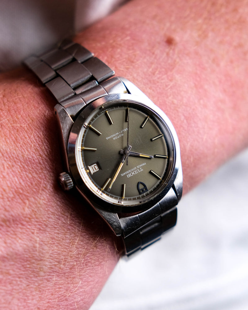 Tudor 7909 oyster prince from 1977 on folded oyster TAUPE dial