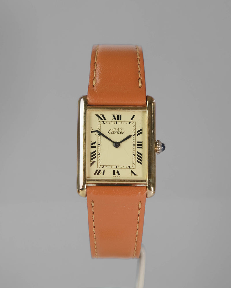 Cartier Must de Tank lemon dial mechanique