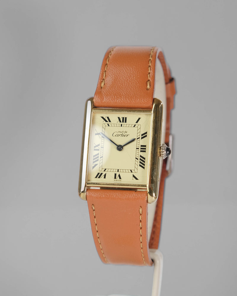 Cartier Must de Tank lemon dial mechanique