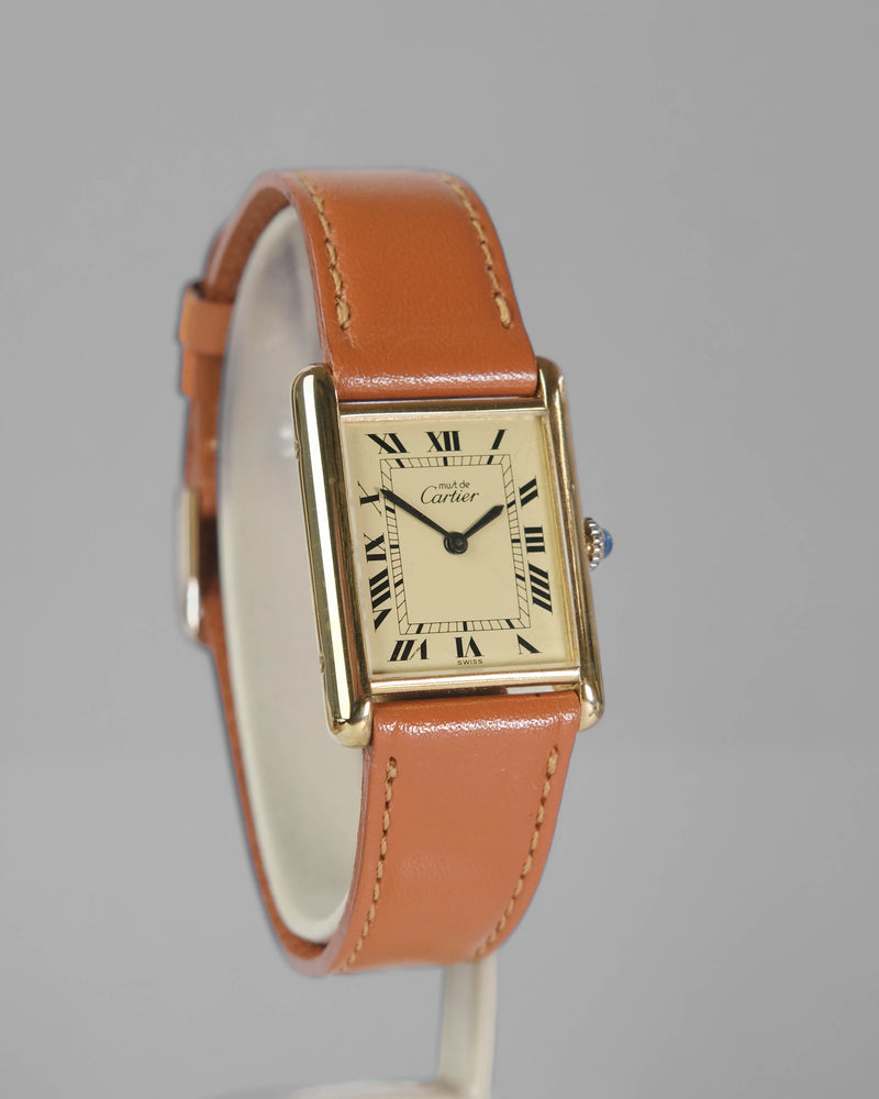 Cartier Must de Tank lemon dial mechanique