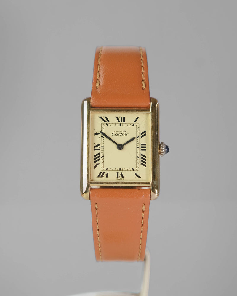 Cartier Must de Tank lemon dial mechanique