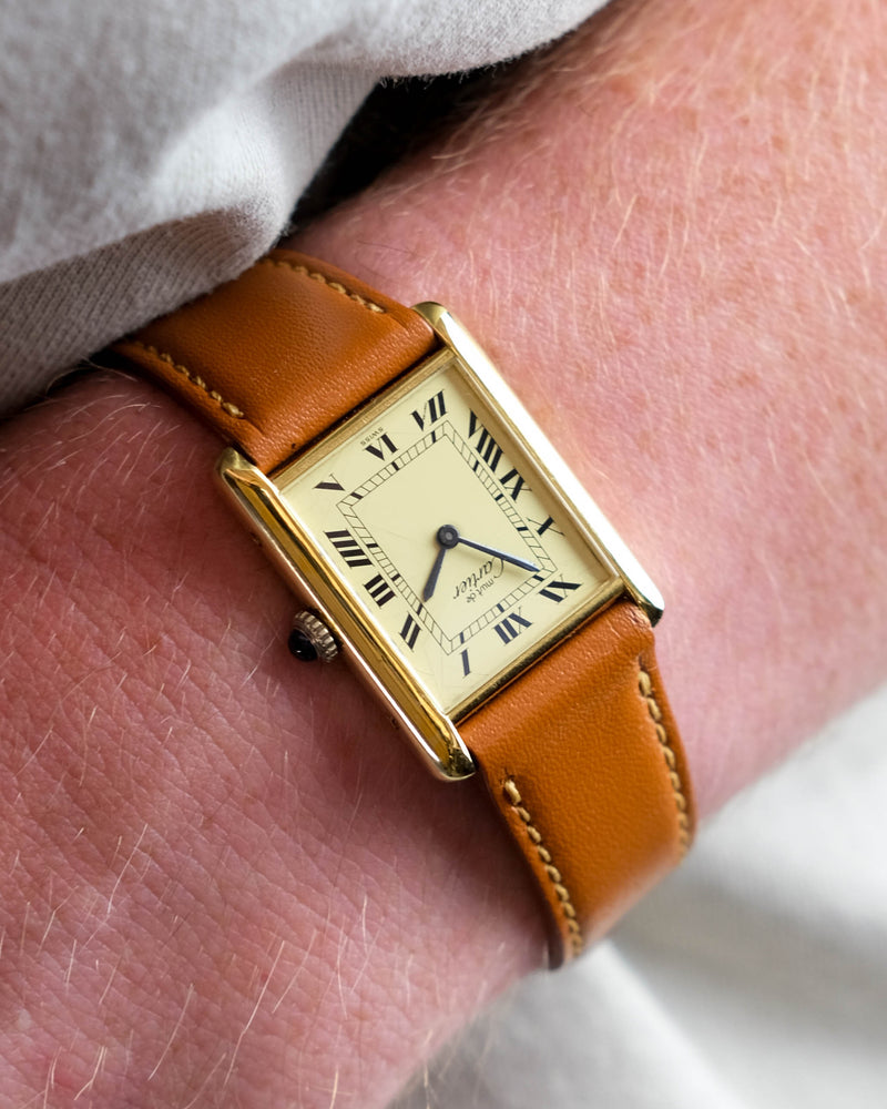 Cartier Must de Tank lemon dial mechanique