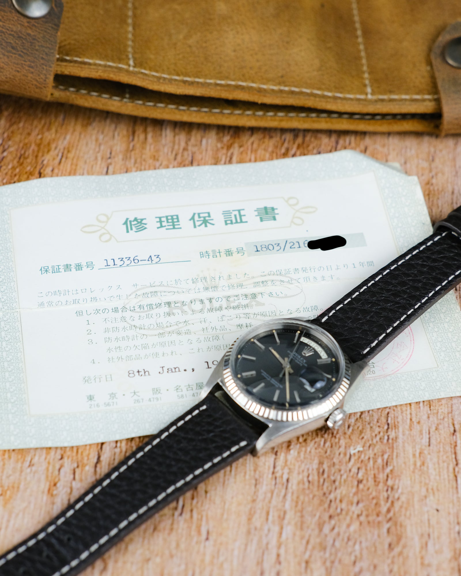 Rolex Day-date White gold Reference 1803/9 with a Stunning Black