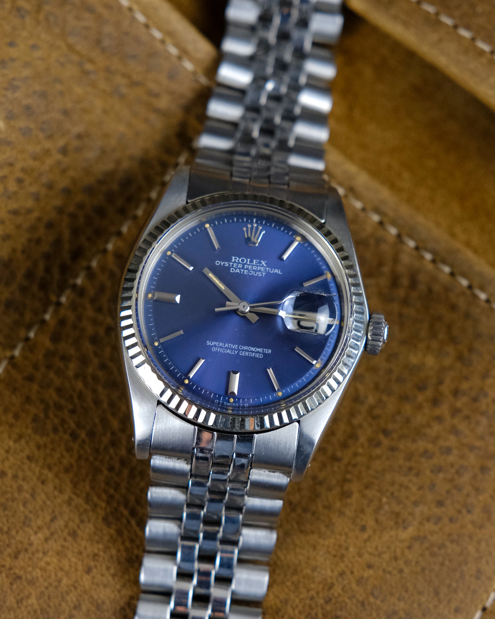 Rolex Datejust reference 1601 with Rare Blue sigma dial