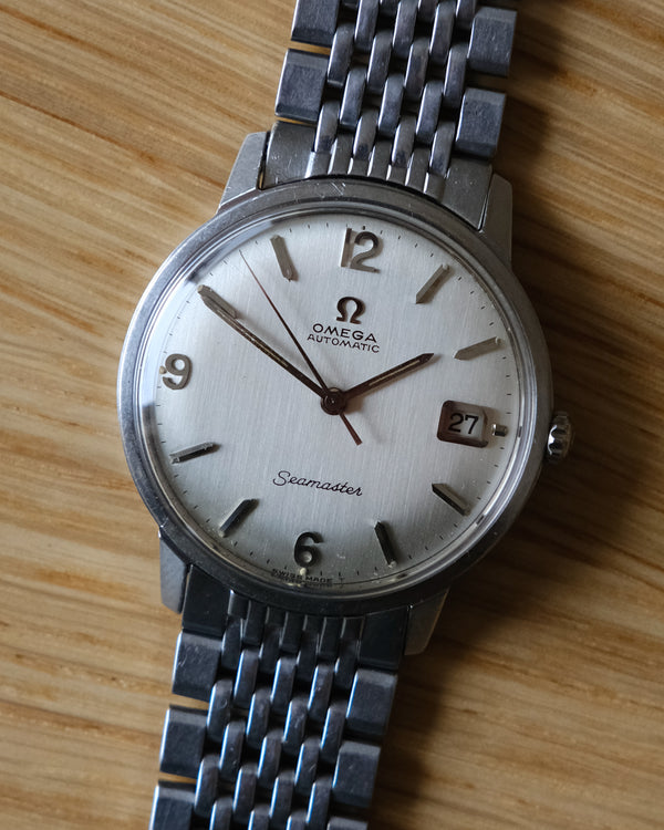 Omega seamaster, brushed dial, date feature, ref 166.002