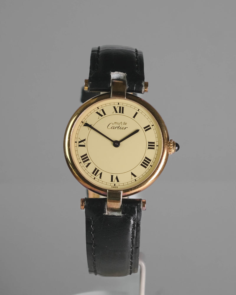 Cartier vermeil LM 30mm Lemon dial Quartz