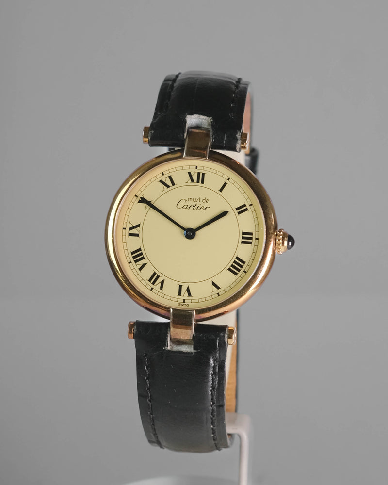 Cartier vermeil LM 30mm Lemon dial Quartz
