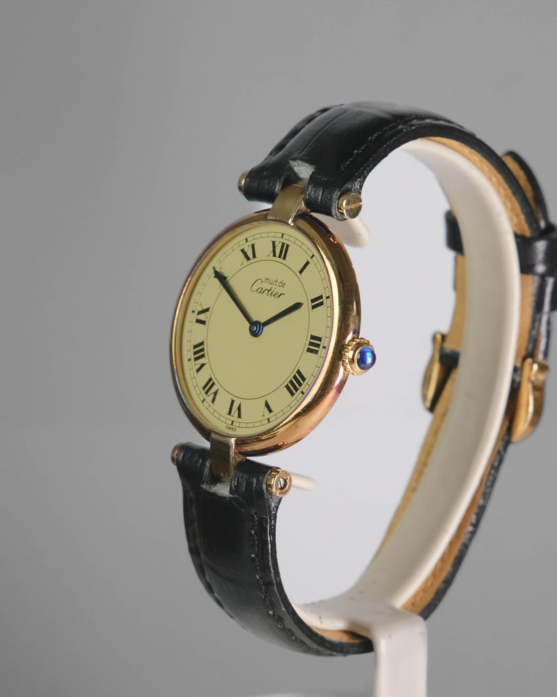 Cartier vermeil LM 30mm Lemon dial Quartz