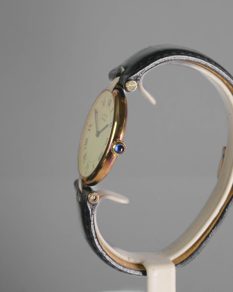 Cartier vermeil LM 30mm Lemon dial Quartz