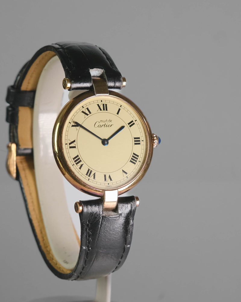 Cartier vermeil LM 30mm Lemon dial Quartz