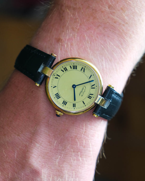 Cartier vermeil LM 30mm Lemon dial Quartz