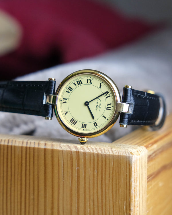 Cartier vermeil LM 30mm Lemon dial Quartz