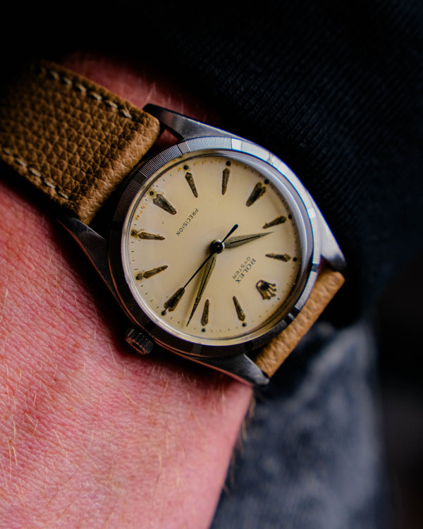 Rolex 6425 A 36mm Handwound Jumbo Vintage watch Engine turned bezel