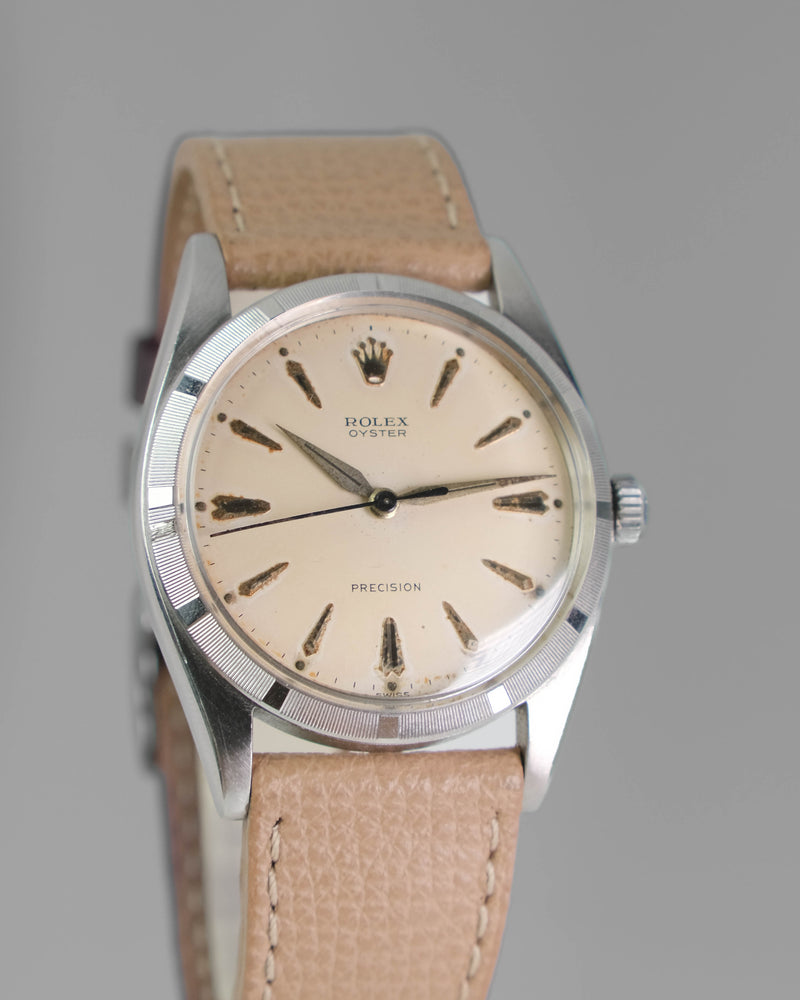 Rolex 6425 A 36mm Handwound Jumbo Vintage watch Engine turned bezel
