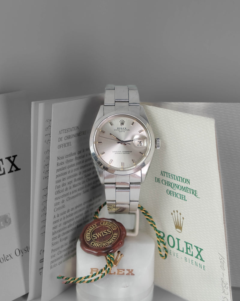 Rolex 1500 oyster perpetual date from 1970 with papers