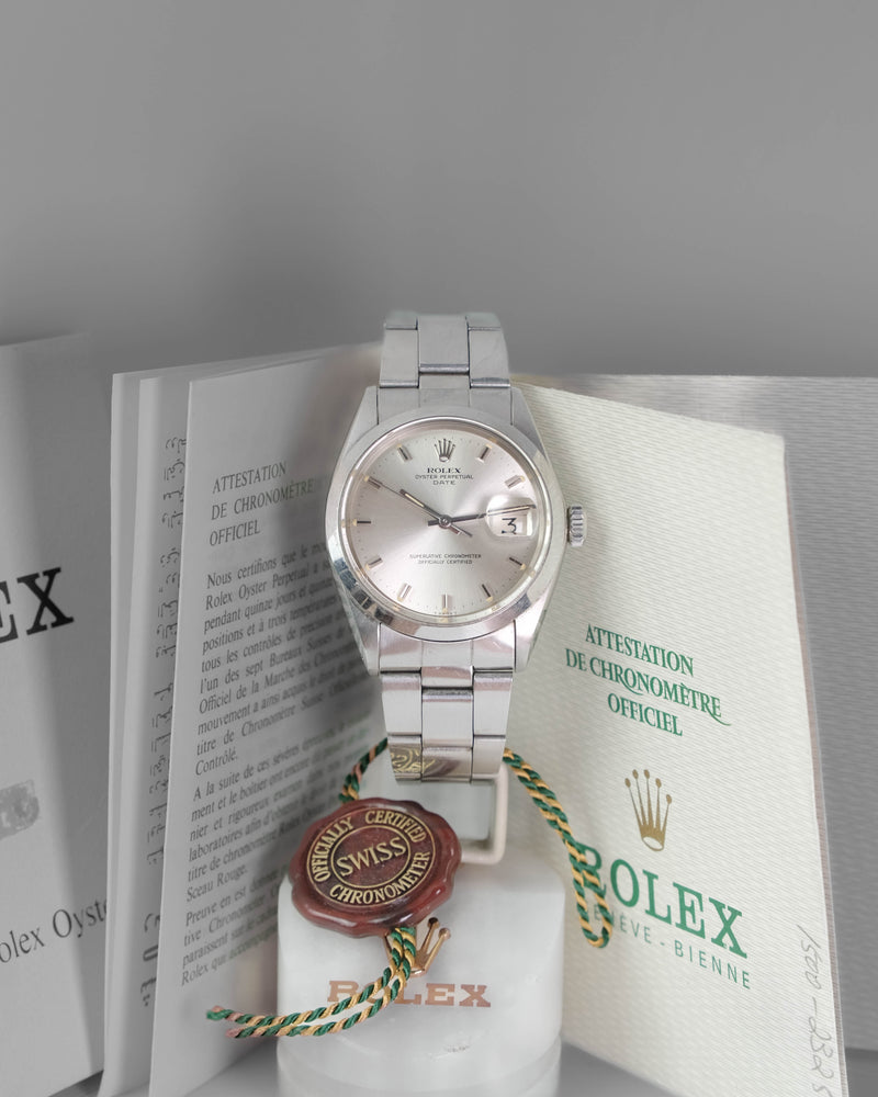 Rolex 1500 oyster perpetual date from 1970 with papers