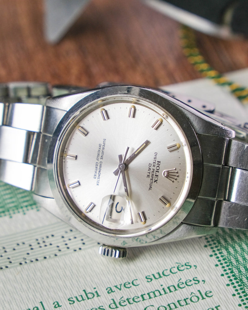 Rolex 1500 oyster perpetual date from 1970 with papers