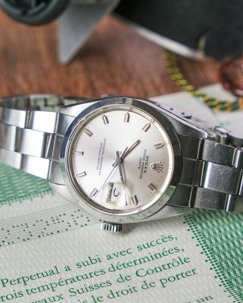 Rolex 1500 oyster perpetual date from 1970 with papers