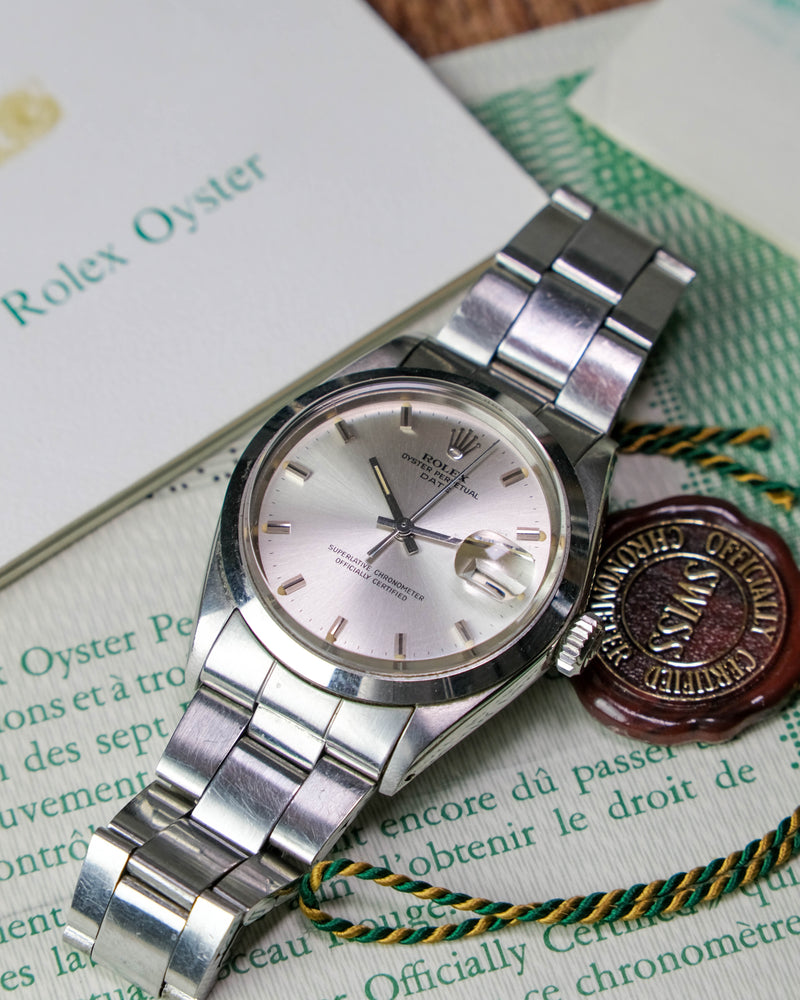 Rolex 1500 oyster perpetual date from 1970 with papers