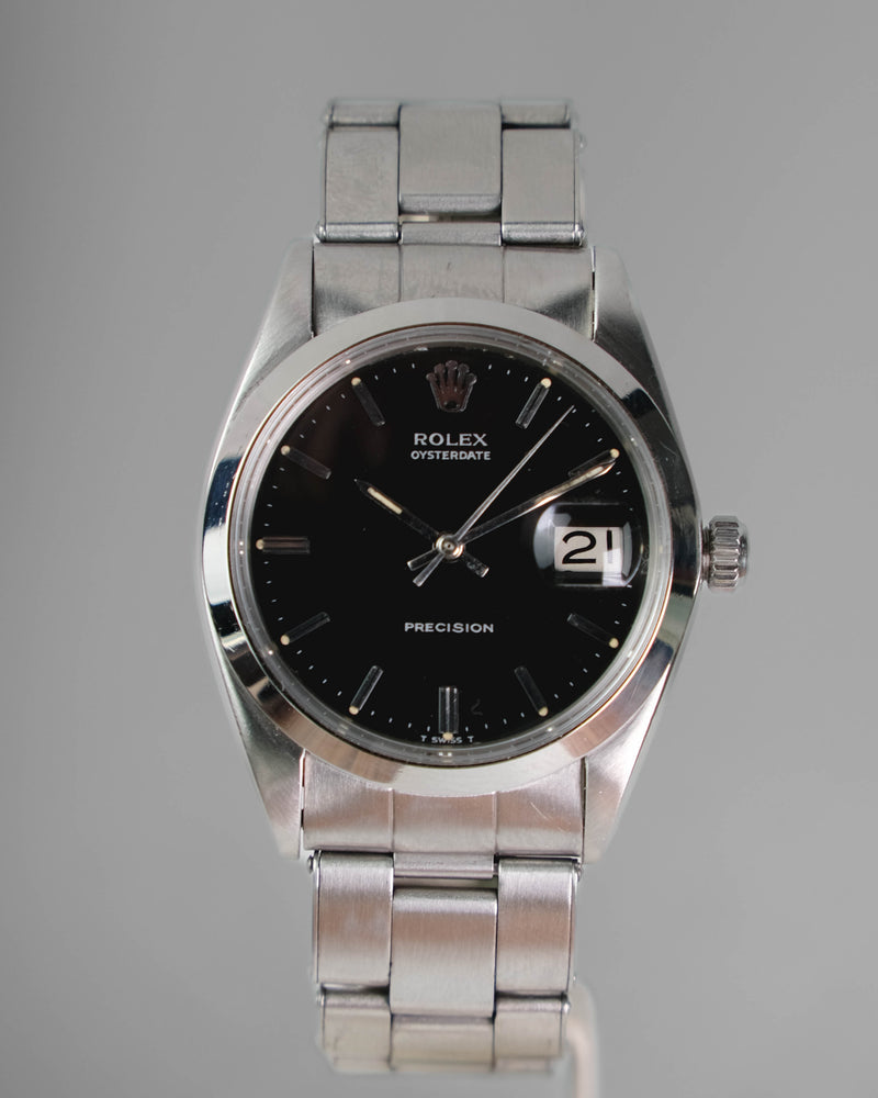 Rolex oyster date 6694 Black dial on rivet bracelet From 1968