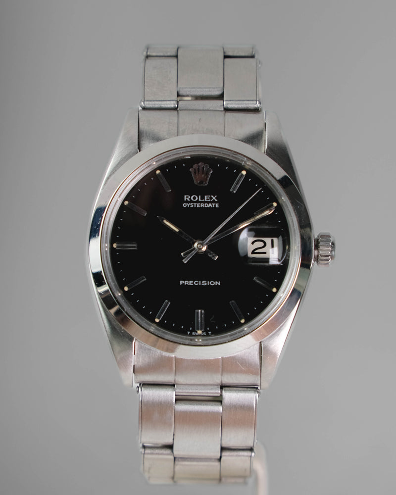 Rolex oyster date 6694 Black dial on rivet bracelet From 1968