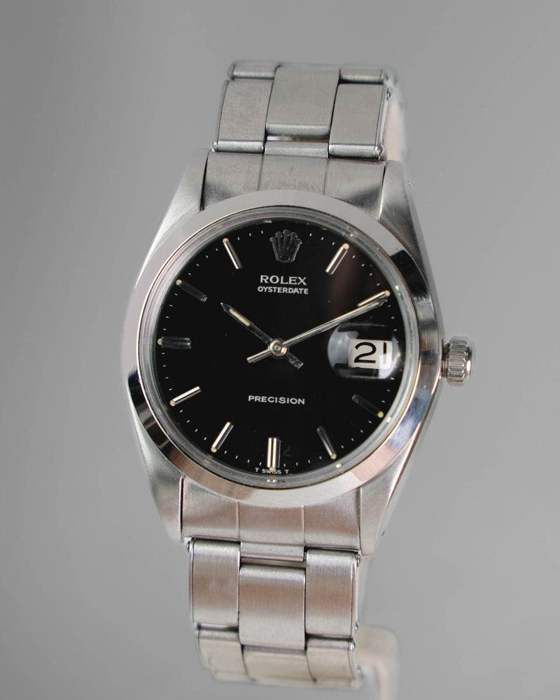 Rolex oyster date 6694 Black dial on rivet bracelet From 1968