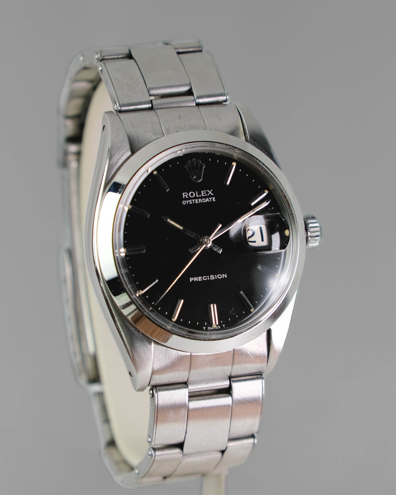 Rolex oyster date 6694 Black dial on rivet bracelet From 1968