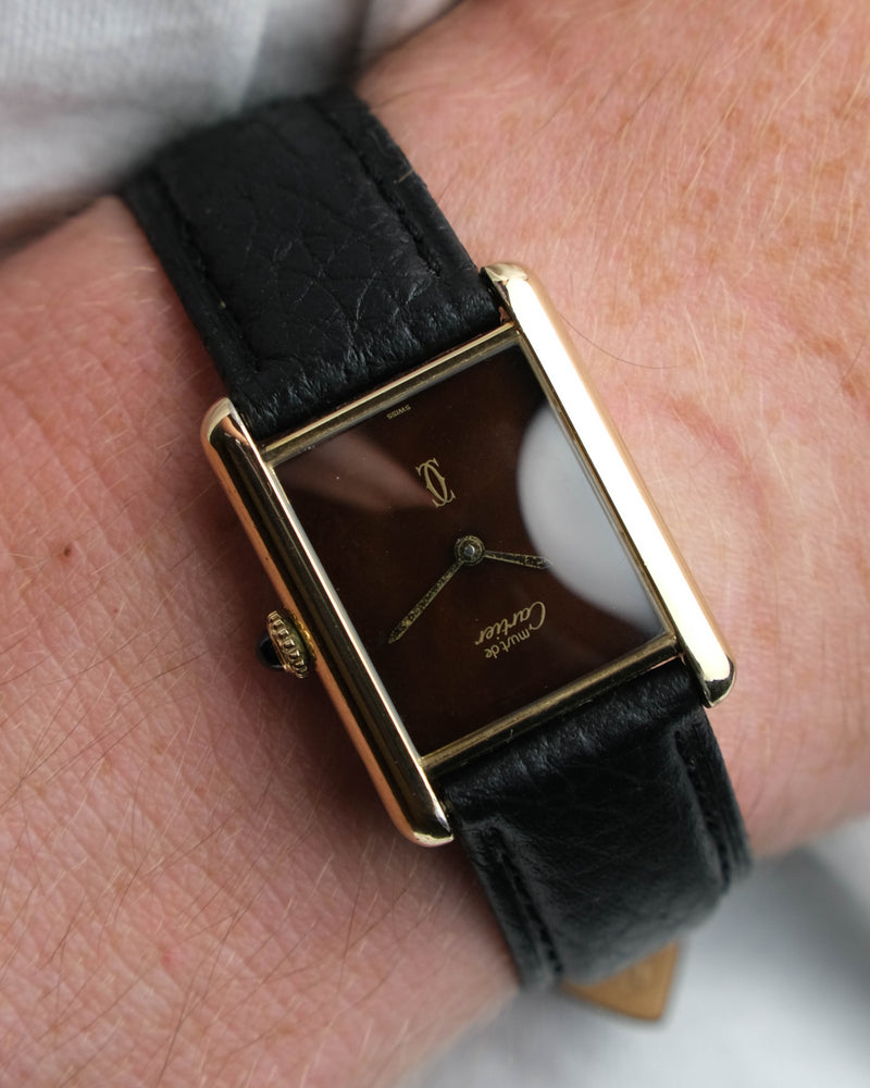 Cartier tank lm Mechanique Wood dial