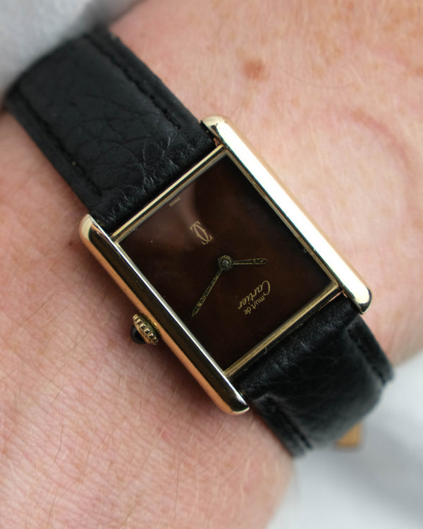 Cartier tank lm Mechanique Wood dial